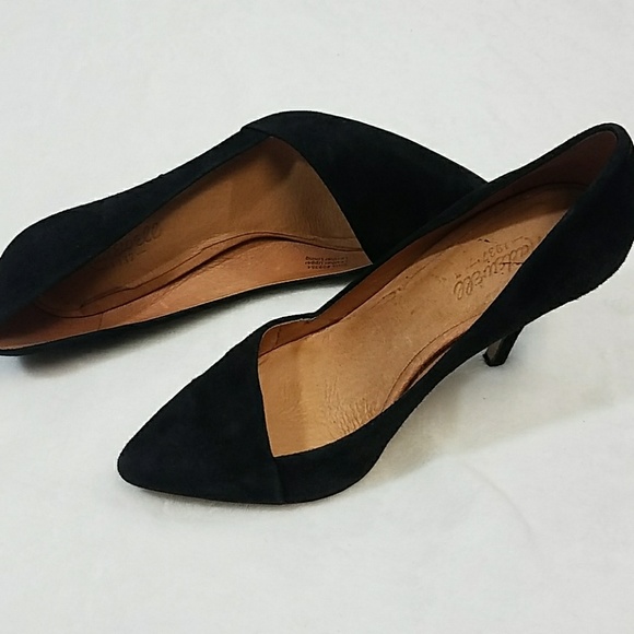 Madewell Shoes - Black suede heels Mira Madewell